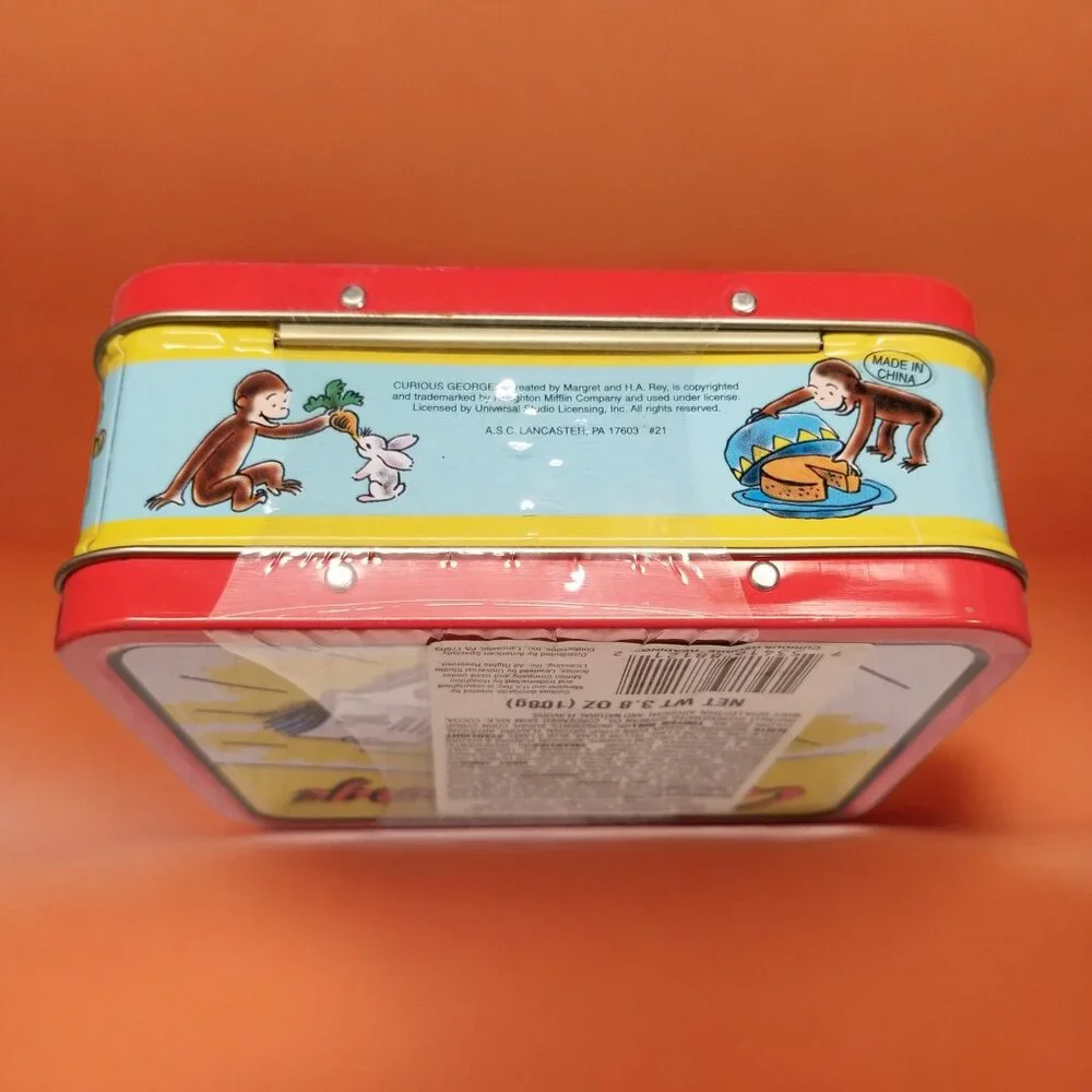 Sealed Curious George MIni Lunch Box 1998 Ltd Ed Collector's Mini Tin W/Candies